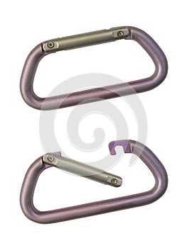 Two alpinist carabiners photo