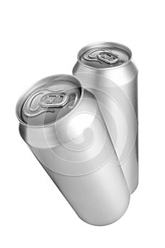 Two aluminium beer cans