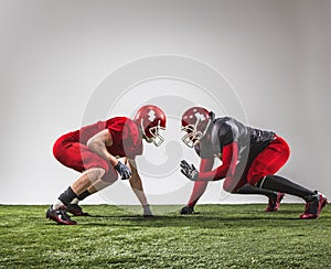 The two american football players in action