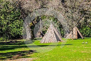 Two American Indian Tepees