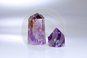 Two amethyst menhirs photo