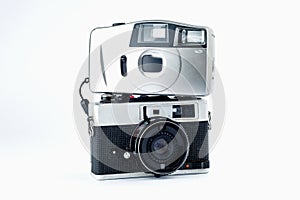 two analog cameras with different models photo