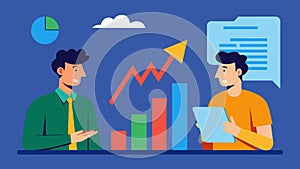 Two analysts deep in discussion exchanging insights on the correlations between energy consumption and economic growth photo