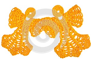 Two angels flying together