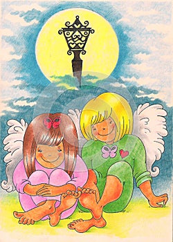 Two angels in love