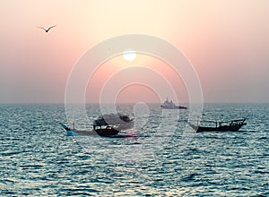 Two arabian fishing boats