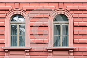 Two arched windows