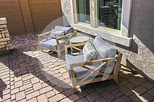Two Arm Chairs On Front Porch
