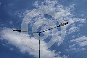 Two arms street lamp