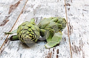 Two artichokes