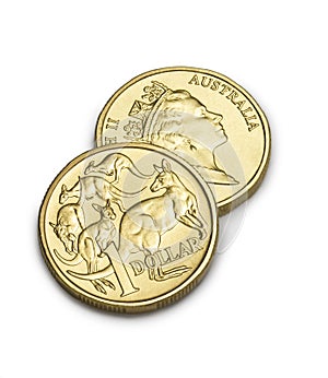 Two Australian One Dollar Coins