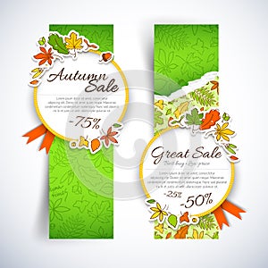 Two Autumn Sale Banner Set