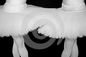 Two Ballerinas in tutu with black