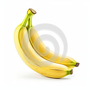 Ripe Banana On White Background - Zbrush Style Stock Photo photo