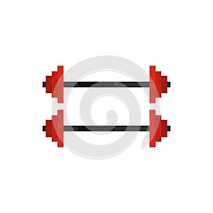 Two barbells icon in flat style