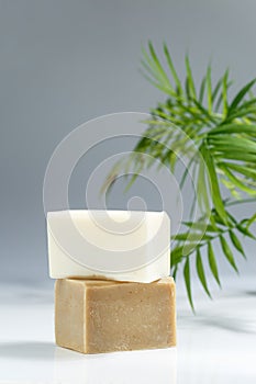 Two bars of natural dish washing solid soap