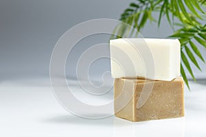 Two bars of natural dish washing solid soap