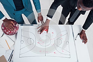 Two basketball coaches plan new game strategy