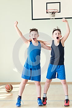Two basketball player