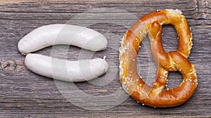 Two bavarian white sausages