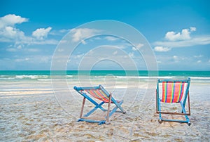 Two Beach Chairs on the beach