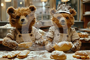 Two Bears in a Bakery