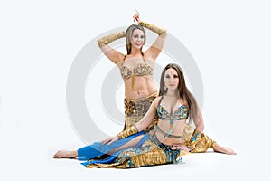 Two beautiful belly dancers