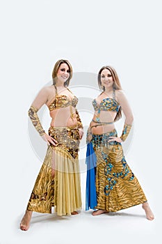 Two beautiful belly dancers