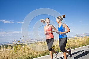 Two Beautiful Female Joggers