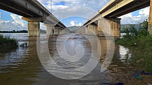 Two Beautiful Old bridges in penna river india photo