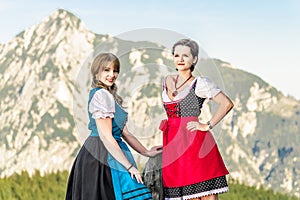 Two beautiful Woman in the Alps
