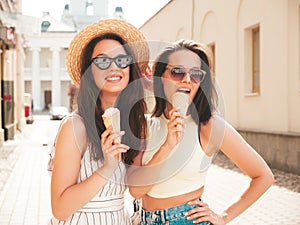 Two beautiful women outdoors