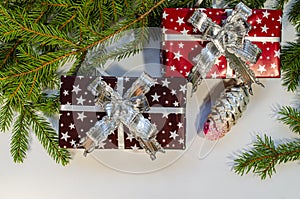 Two beautiful wrapped presents.