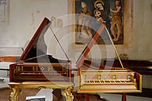 Two Beautifully decorated Harpsichord from the Tagliavini Collection, Bologna Italy