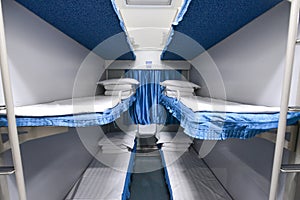 Two bed compartment of China train