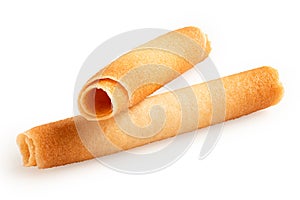 Belgian tuile biscuit curls