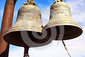 Two bells in Narikala fortress - ancient place in Tbilisi