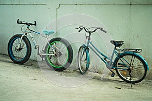 Two bicycles for tourist luxury resort in the Maldive Island.