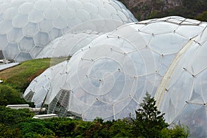 two biomes of Eden Edenva Project is a popular visitor attraction in Cornwall, England, UK September 4 2023