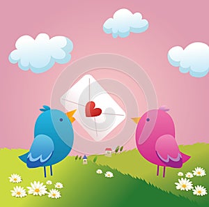 Two birdie in love