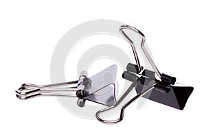 Two Black Binder Clips