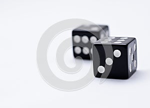 Two black dice