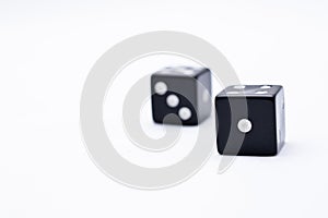 Two black dice