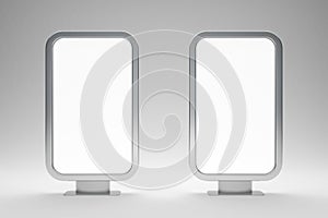 Two blank billboards photo