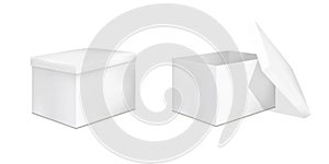 Two blank packaging boxes