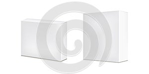 Two blank packaging boxes