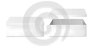 Two blank packaging boxes