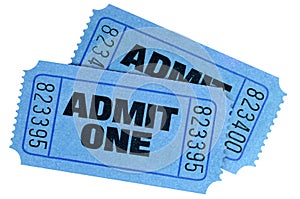 Two blue admit one tickets