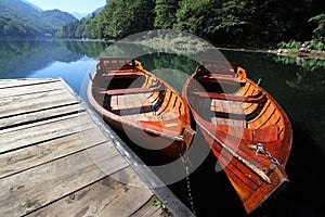 Two boats on the lake