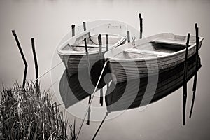 Two boats on the river